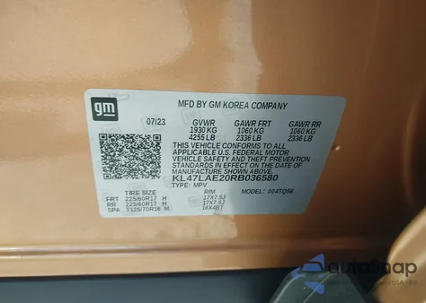 2024 Buick Envista Preferred Fwd z USA, uszkodzony, nr VIN KL47LAE20RB036580